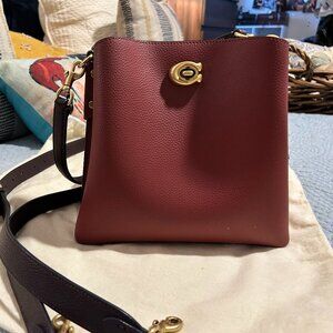 Coach bucket style bag in red